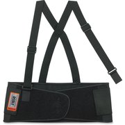 Ergodyne Back Support, Elastic, Detachable Suspenders, Large, Black EGO11094